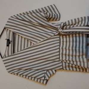 DKNY striped peplum top